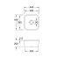 Villeroy & Boch Cisterna 50 Zlewozmywak ceramiczny jednokomorowy 44,5x44,5 cm z korkiem automatycznym Biały Alpin z powłoką z CeramicPlus 670302R1 - zdjęcie 3