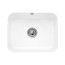 Villeroy & Boch Cisterna 60C Zlewozmywak ceramiczny jednokomorowy 55x44 cm z korkiem automatycznym Biały Alpin z powłoką z CeramicPlus 670602R1 - zdjęcie 1