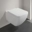 Villeroy & Boch Collaro Combi-Pack Zestaw Toaleta WC 56x37,5 cm bez kołnierza + deska wolnoopadająca Stone White Ceramic Plus 4626HSRW - zdjęcie 1