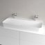 Villeroy & Boch Finion Umywalka nablatowa lub wisząca 100x47 cm podwójna bez przelewu biały mat z powłoką CeramicPlus 41681LRW - zdjęcie 7