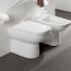 Villeroy & Boch Joyce Toaleta WC stojąca 37x56 cm, lejowa, z powłoką CeramicPlus, pergamon 560810R3 - zdjęcie 2