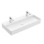 Villeroy & Boch Memento 2.0 Umywalka wisząca 100x47 cm podwójna bez przelewu biały mat z powłoką CeramicPlus 4A22A1RW - zdjęcie 1