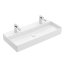 Villeroy & Boch Memento 2.0 Umywalka wisząca lub nablatowa 100x47 cm podwójna bez przelewu biały mat z powłoką CeramicPlus 4A221KRW - zdjęcie 1