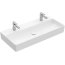 Villeroy & Boch Memento 2.0 Umywalka wisząca 100x47 cm z 2 otworami na baterie bez przelewu weiss alpin 4A221K01 - zdjęcie 2