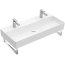 Villeroy & Boch Memento 2.0 Umywalka wisząca 100x47 cm z 2 otworami na baterie bez przelewu weiss alpin 4A22A101 - zdjęcie 2