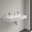 Villeroy & Boch Memento 2.0 Umywalka wisząca 100x47 cm z 2 otworami na baterie z przelewem weiss alpin 4A221L01 - zdjęcie 2