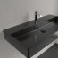 Villeroy & Boch Memento 2.0 Umywalka wisząca 100x47 cm z otworem na baterię bez przelewu czarna Pure Black z powłoką CeramicPlus 4A22A2R7 - zdjęcie 5