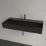Villeroy & Boch Memento 2.0 Umywalka wisząca 100x47 cm z otworem na baterię bez przelewu czarna Pure Black z powłoką CeramicPlus 4A22A2R7 - zdjęcie 7