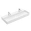 Villeroy & Boch Memento 2.0 Umywalka wisząca 120x47 cm podwójna bez przelewu biały mat z powłoką CeramicPlus 4A22C1RW - zdjęcie 1