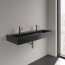 Villeroy & Boch Memento 2.0 Umywalka wisząca lub nablatowa 120x47 cm podwójna z przelewem czarna Pure Black z powłoką CeramicPlus 4A22CKR7 - zdjęcie 6