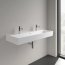 Villeroy & Boch Memento 2.0 Umywalka wisząca 120x47 cm podwójna z przelewem biały mat z powłoką CeramicPlus 4A22C4RW - zdjęcie 2