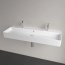 Villeroy & Boch Memento 2.0 Umywalka wisząca lub nablatowa 120x47 cm podwójna z przelewem biały mat z powłoką CeramicPlus 4A22CKRW - zdjęcie 8