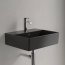 Villeroy & Boch Memento 2.0 Umywalka wisząca 50x42 cm z otworem na baterię bez przelewu czarna Pure Black z powłoką CeramicPlus 4A2251R7 - zdjęcie 5