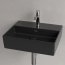 Villeroy & Boch Memento 2.0 Umywalka wisząca 50x42 cm z otworem na baterię bez przelewu czarna Pure Black z powłoką CeramicPlus 4A2251R7 - zdjęcie 8