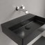 Villeroy & Boch Memento 2.0 Umywalka wisząca 60x42 cm bez otworu na baterię bez przelewu czarna Pure Black z powłoką CeramicPlus 4A2263R7 - zdjęcie 9