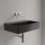Villeroy & Boch Memento 2.0 Umywalka wisząca 60x42 cm bez otworu na baterię bez przelewu czarna Pure Black z powłoką CeramicPlus 4A2263R7 - zdjęcie 4
