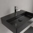 Villeroy & Boch Memento 2.0 Umywalka wisząca 60x42 cm z otworem na baterię bez przelewu czarna Pure Black z powłoką CeramicPlus 4A2261R7 - zdjęcie 9