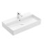Villeroy & Boch Memento 2.0 Umywalka wisząca 80x47 cm z otworem na baterię z przelewem biały mat z powłoką CeramicPlus 4A2280RW - zdjęcie 1