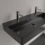 Villeroy & Boch Memento 2.0 Umywalka wisząca lub nablatowa 100x47 cm podwójna z przelewem czarna Pure Black z powłoką CeramicPlus 4A221LR7 - zdjęcie 9