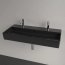 Villeroy & Boch Memento 2.0 Umywalka wisząca lub nablatowa 100x47 cm podwójna z przelewem czarna Pure Black z powłoką CeramicPlus 4A221LR7 - zdjęcie 5