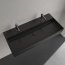 Villeroy & Boch Memento 2.0 Umywalka wisząca lub nablatowa 100x47 cm podwójna z przelewem czarna Pure Black z powłoką CeramicPlus 4A221LR7 - zdjęcie 6