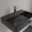 Villeroy & Boch Memento 2.0 Umywalka wisząca lub nablatowa 60x42 cm z otworem na baterię z przelewem czarna Pure Black z powłoką CeramicPlus 4A226GR7 - zdjęcie 7