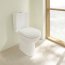 Villeroy & Boch O.novo Toaleta WC stojąca 64x36 cm kompakt bez kołnierza z powłoką CeramicPlus i AntiBac weiss alpin 5661R0T2 - zdjęcie 5