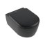 Villeroy & Boch Skyla Zestaw Toaleta WC TwistFlush bez kołnierza + deska wolnoopadająca czarny Pure Black z powłoką CeramicPlus 5656CLR7  - zdjęcie 1