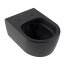 Villeroy & Boch Skyla Zestaw Toaleta WC TwistFlush bez kołnierza + deska wolnoopadająca czarny Pure Black z powłoką CeramicPlus 5656CLR7  - zdjęcie 2