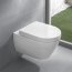 Villeroy & Boch Subway 2.0 Toaleta WC podwieszana 37x56 cm lejowa DirectFlush bez kołnierza z powłoką CeramicPlus, biała Star White 5614R0R2 - zdjęcie 2