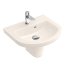 Villeroy & Boch Subway 2.0 Umywalka mała 45x38,5 cm z przelewem z powłoką CeramicPlus, pergamonowa 731645R3 - zdjęcie 2