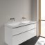 Villeroy & Boch Subway 3.0 Umywalka meblowa 130x47,5 cm podwójna bez przelewu bez otworu na baterię biały mat z powłoką CeramicPlus 4A71D3RW - zdjęcie 8