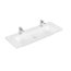 Villeroy & Boch Subway 3.0 Umywalka meblowa 130x47,5 cm podwójna bez przelewu dwa otwory na baterię biały mat z powłoką CeramicPlus 4A70D1RW - zdjęcie 1
