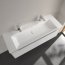 Villeroy & Boch Subway 3.0 Umywalka meblowa 130x47,5 cm podwójna z przelewem dwa otwory na baterię biały mat z powłoką CeramicPlus 4A70D4RW - zdjęcie 2