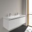 Villeroy & Boch Subway 3.0 Umywalka meblowa 130x47,5 cm podwójna z przelewem dwa otwory na baterię biały mat z powłoką CeramicPlus 4A70D4RW - zdjęcie 8