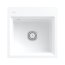 Villeroy & Boch Subway Style 50 S Flat Zestaw Zlewozmywak ceramiczny jednokomorowy 49x48 cm Biały Alpin z powłoką z CeramicPlus + mata ociekowa aluminium szczotkowane 33551FR1 - zdjęcie 1