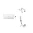 Villeroy & Boch Targa Zestaw Wanna prostokątna 160x70 cm + nóżki + syfon do wanny z odpływem na środku biały Weiss Alpin/chrom UBA167FRA2V01+U99740000+138561 - zdjęcie 1