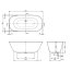 Villeroy & Boch Theano Wanna wolnostojąca 155x70 cm kolor zewnętrzny do wyboru/kolor wewnętrzny biały połysk UBQ155ANH7F2BCV-01 - zdjęcie 3