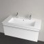 Villeroy & Boch Venticello Umywalka meblowa 100x50 cm podwójna dwa otwory na baterie biały mat z powłoką CeramicPlus 4104AKRW - zdjęcie 2