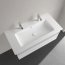 Villeroy & Boch Venticello Umywalka meblowa 100x50 cm podwójna dwa otwory na baterie biały mat z powłoką CeramicPlus 4104AKRW - zdjęcie 5