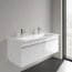 Villeroy & Boch Venticello Umywalka meblowa 130x50 cm podwójna dwa otwory na baterie biały mat z powłoką CeramicPlus 4104CKRW - zdjęcie 4