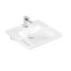 Villeroy & Boch ViCare Umywalka wisząca 60x55 cm bez przelewu jeden otwór na baterię biały połysk z powłoką CeramicPlus i AntiBac 4A6861T2 - zdjęcie 1