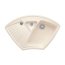 Villeroy&Boch Arena Corner Zlewozmywak ceramiczny 1-komorowy CeramicPlus 97,5x62,5 cm narożny do wbudowania, bez ociekacza, kremowy Ivory 672901FU - zdjęcie 1