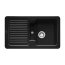 Villeroy&Boch Condor 50 Zlewozmywak ceramiczny 1-komorowy CeramicPlus 86x51 cm do wbudowania, z ociekaczem, czarny Chromit 673201J0 - zdjęcie 1