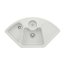 Villeroy&Boch Solo corner Zlewozmywak ceramiczny dwukomorowy CeramicPlus 107,5x60 cm narożny jasnoszary Steam 670801SM - zdjęcie 1