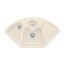 Villeroy&Boch Solo corner Zlewozmywak ceramiczny dwukomorowy CeramicPlus 107,5x60 cm narożny kremowy Crema 670801KR - zdjęcie 1