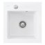 Villeroy&Boch Subway 45 XS Flat Zlewozmywak ceramiczny 1-komorowy CeramicPlus 44x47,5 cm z korkiem pop-up na równi z blatem bez ociekacza biały Stone White 67812FRW - zdjęcie 1