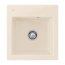 Villeroy&Boch Subway 45 XS Zlewozmywak ceramiczny 1-komorowy CeramicPlus 47,5x51 cm z korkiem pop-up do wbudowania bez ociekacza kremowy Crema 678102KR - zdjęcie 1