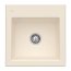 Villeroy&Boch Subway 50 S Zlewozmywak ceramiczny 1-komorowy CeramicPlus 52,5x51 cm z korkiem pop-up do wbudowania bez ociekacza kremowy Ivory 331502FU - zdjęcie 1