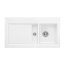 Villeroy&Boch Subway 50 Zlewozmywak ceramiczny 1,5-komorowy prawy CeramicPlus 91,5x51 cm do wbudowania, z ociekaczem, biały Stone White 671301RW - zdjęcie 1
